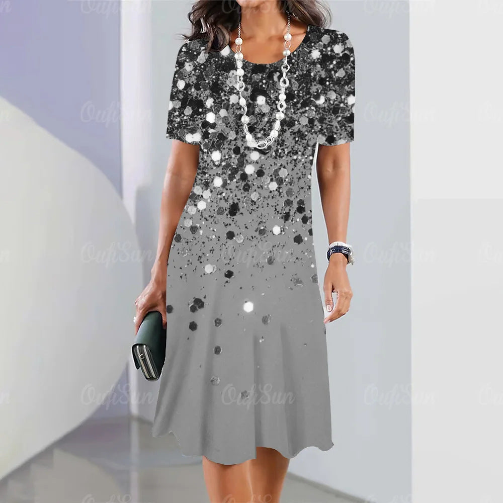 👗 Elegancka sukienka retro z okrągłym dekoltem【S-5XL】3902002