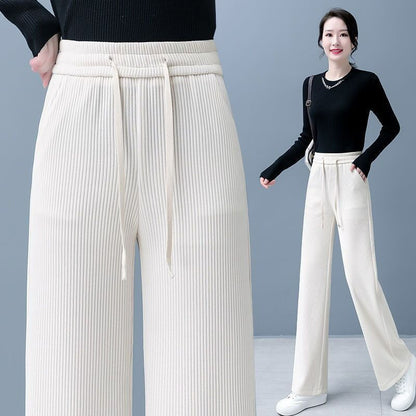 ✨⛄【M-3XL】🔥Nové sametové ležérní kalhoty s širokými nohavicemi, velmi pohodlné na nošení.