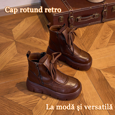 ✨🎉【35-40】2024 jesienne i zimowe nowe damskie buty Martin na grubej podeszwie w stylu retro-3837854