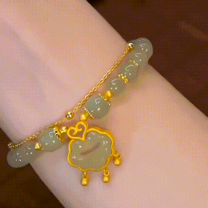 ✨💌【Nowy produkt w obniżonej cenie】Nowa bransoletka z 14-karatowego złota z jadeitu hetian