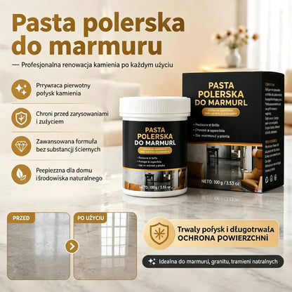 🥳 🔥 Dwie butelki za jedyne 109 zł! ✨ Pasta do polerowania marmuru – usuń zarysowania, przywróć połysk i zabezpiecz powierzchnię w zaledwie 2 minuty 🛡️