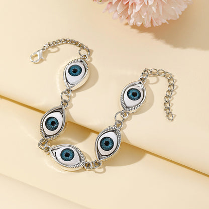 🔥✨【Compra uno y llévate otro gratis】Nueva pulsera turca con ojo de plata de ley 925, incluye cadena de extensión.