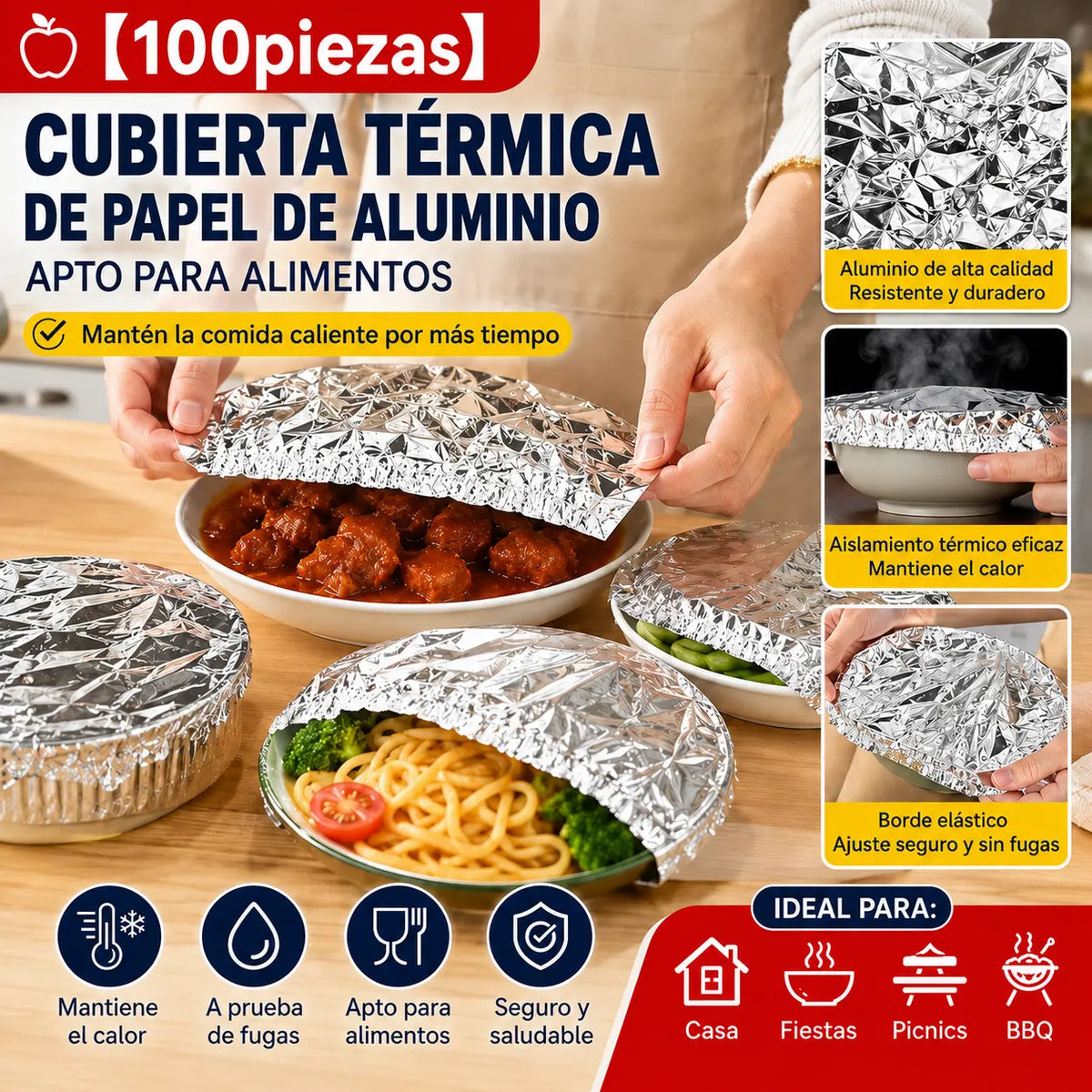 📢📢 50% POPUSTA!⏰【100 komada】 Izolacijski poklopac od aluminijske folije