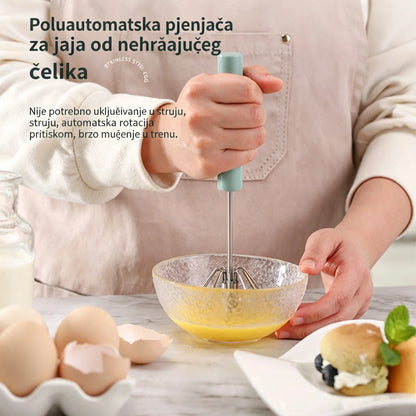 23€【Komplet od 2 komada】Poluautomatski plijač za jaja od nehrđajućeg čelika
