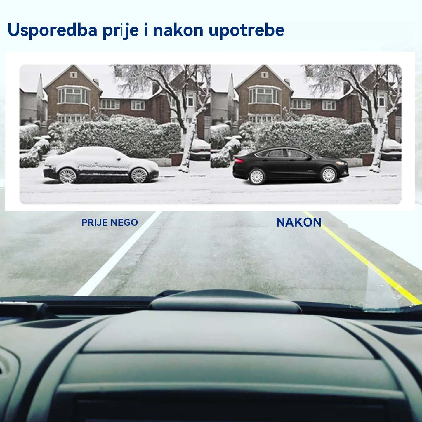 💖【Zadnji dan, 50% popusta】💖📢🔥Alati za uklanjanje snijega s automobila, posebni alati za otapanje stakla i uklanjanje snijega