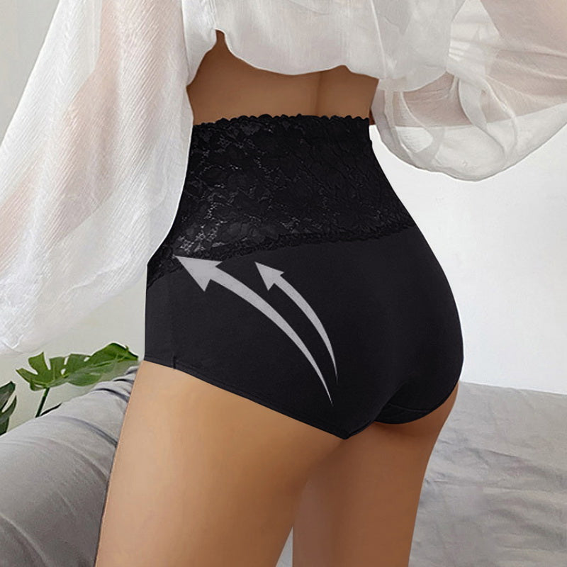 🔥🔥【6 sztuk】👙Antybakteryjne bawełniane koronkowe majtki z wysokim stanem