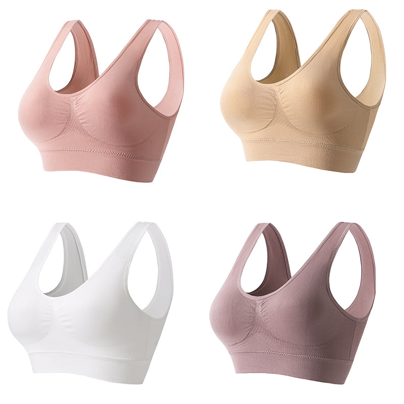 🔥✨【4 артикула】【S-5XL】Секси сутиен с повдигащ механизъм без банели и големи размери