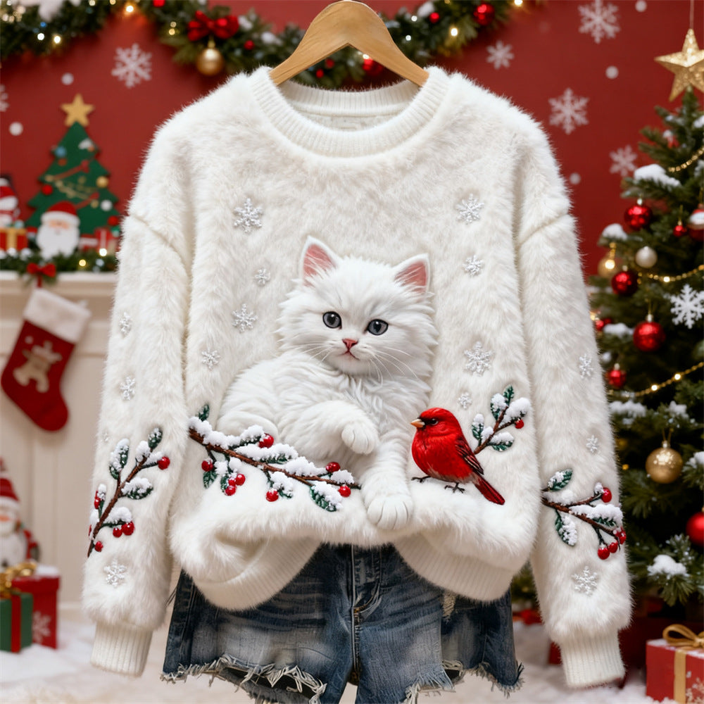 🔥🎄【S-5XL】⛄✨Nowy, modny flanelowy sweter świąteczny dla kobiet na jesień/zimę, ozdobiony różnymi wykwintnymi wzorami