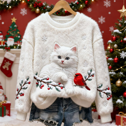 🔥🎄【S-5XL】⛄✨Nowy, modny flanelowy sweter świąteczny dla kobiet na jesień/zimę, ozdobiony różnymi wykwintnymi wzorami