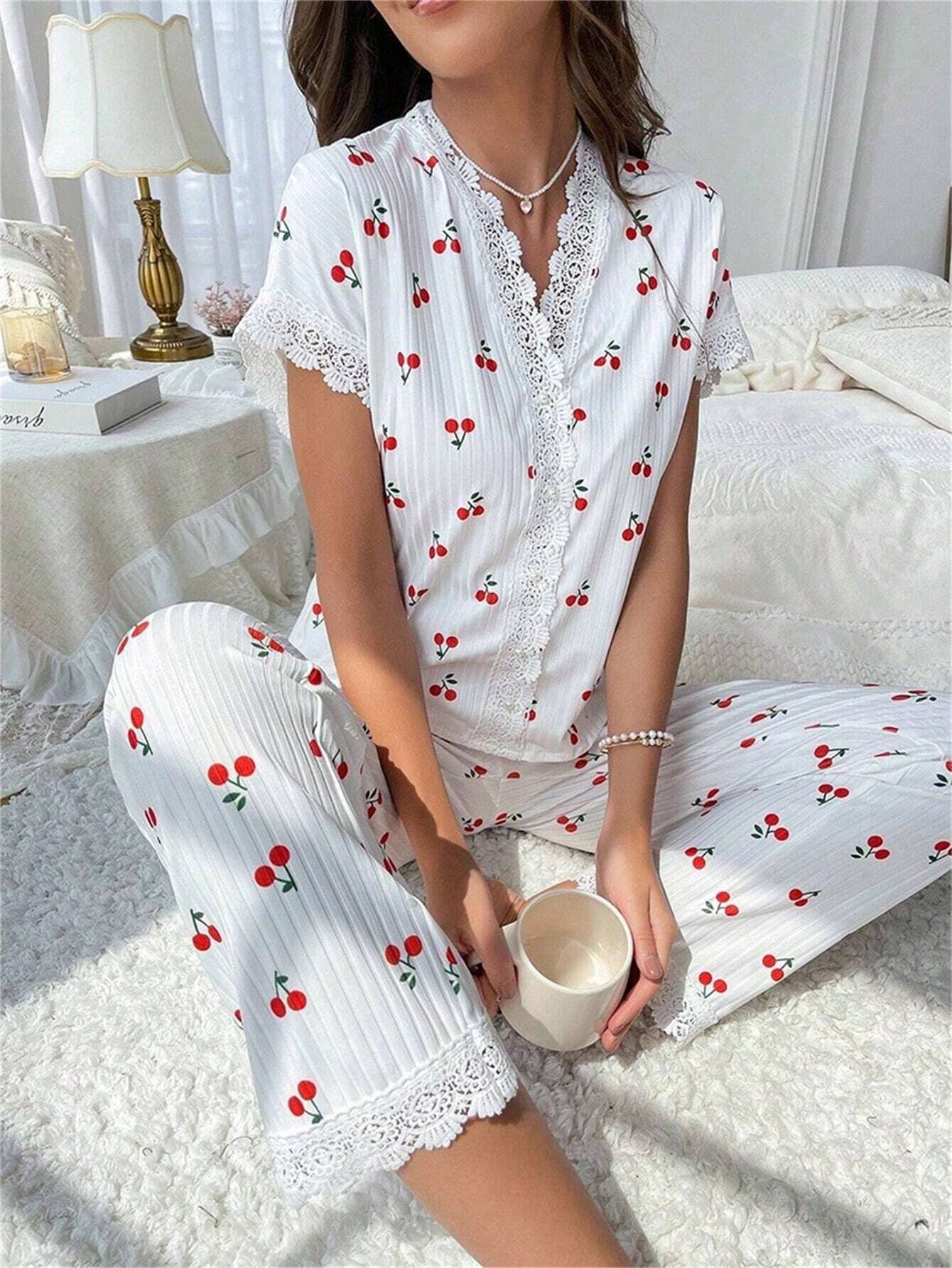 💥【50% off limitado】Pijama mujer 2026, estampado y bordado, suave y cómodo