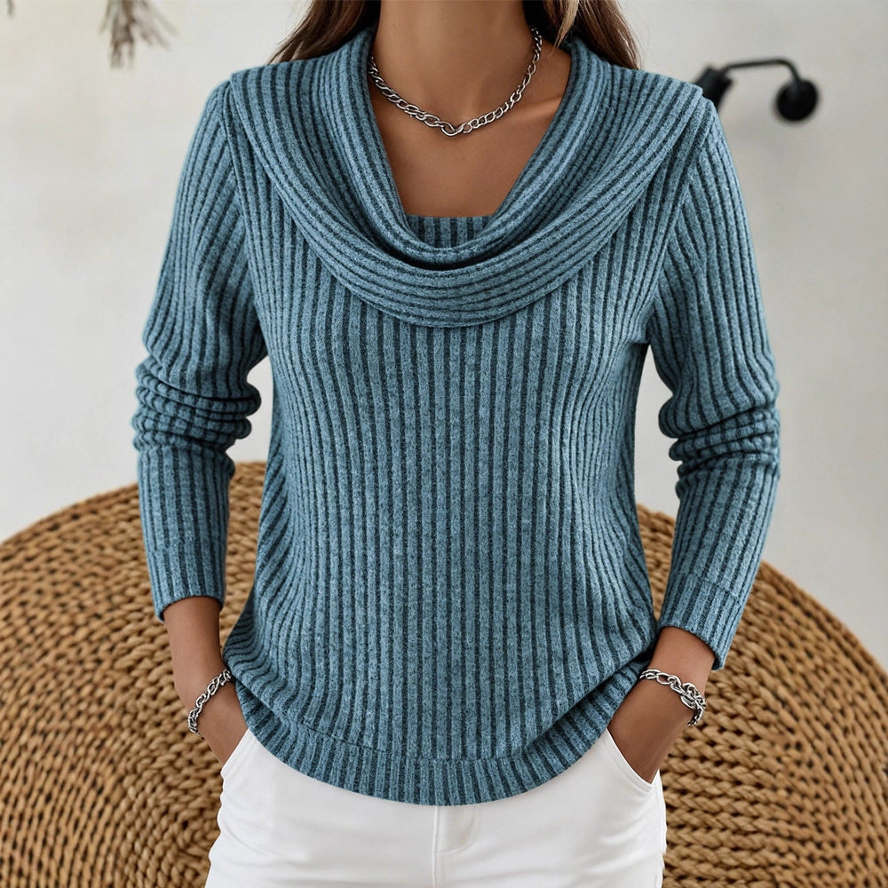 💥💥【S-3XL】Nový ležérny voľný pletený top s dlhým rukávom