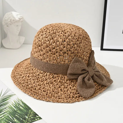 ☀️🎀【Producto más vendido del verano✨】Elegante sombrero francés con lazo: protección solar y sombra.