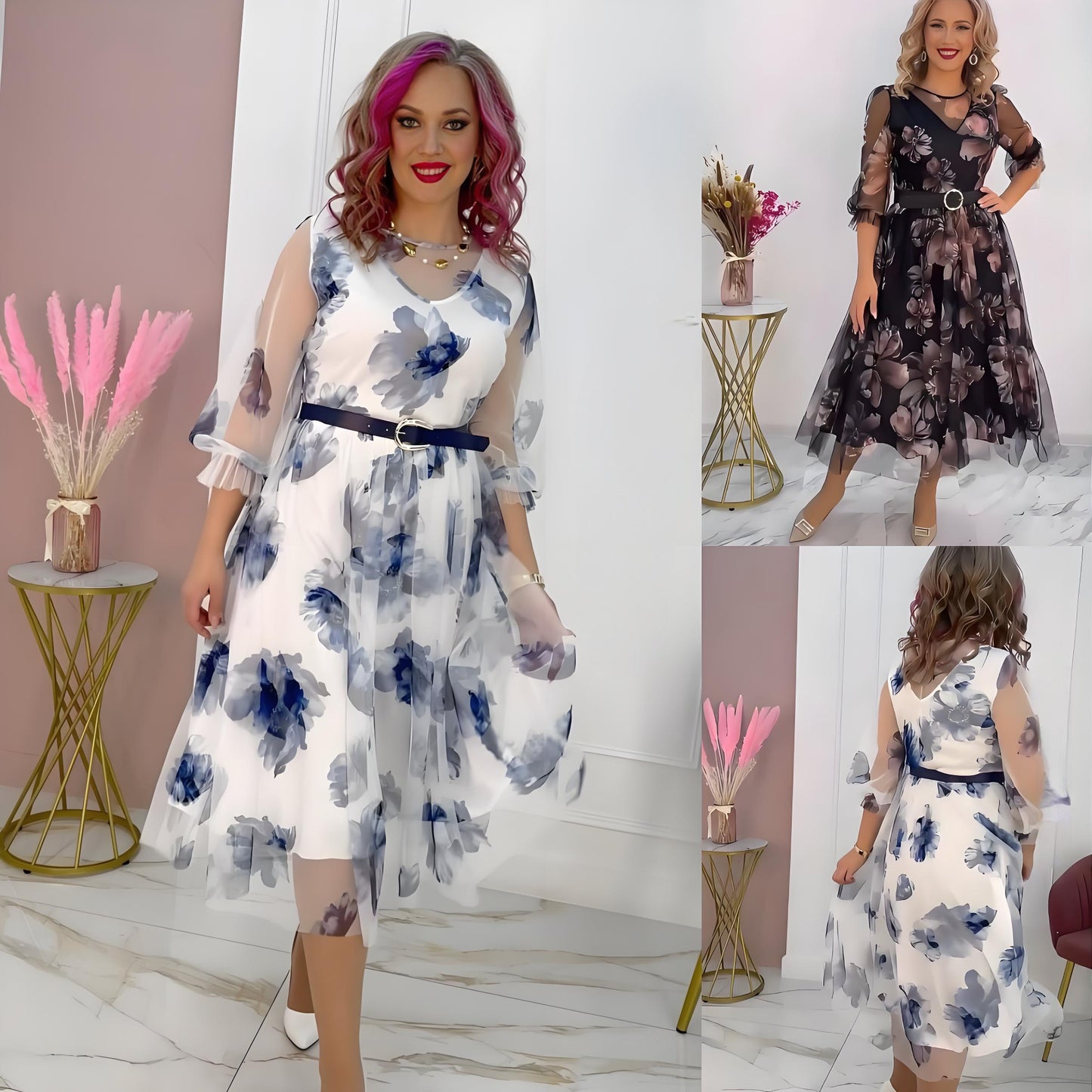 🌸💥【S-5XL】Nowa elegancka sukienka z nadrukiem