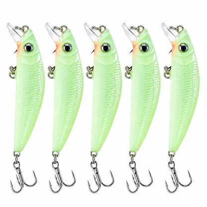📢📢 51% taniej! ⏰ Świecąca twarda przynęta typu „minnow” (7 cm, 8 g) do nocnego wędkowania