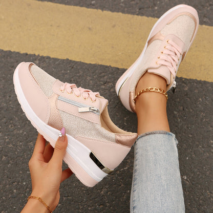 🔥¡Último día con un 50% de descuento! 🔥Zapatos ortopédicos elegantes y cómodos para mujer, con cremallera lateral y suela gruesa.