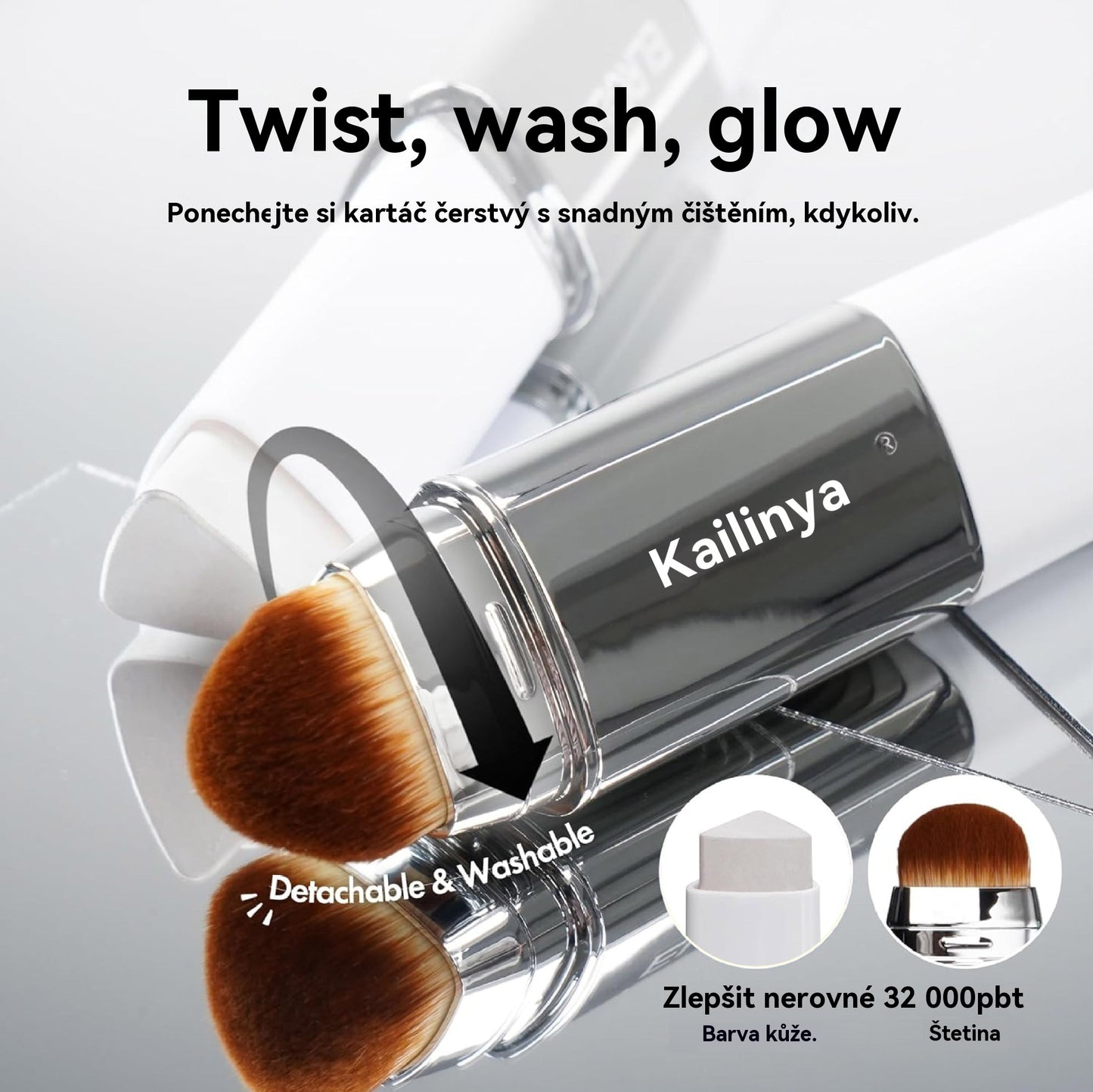 💕🔥【Kupte jeden, druhý dostanete zdarma】🌟Korejská tyčinka na make-up, která mění barvu, bezchybná a dlouhotrvající, voděodolná a odolná vůči potu, oboustranná pro krycí/konturovací efekt