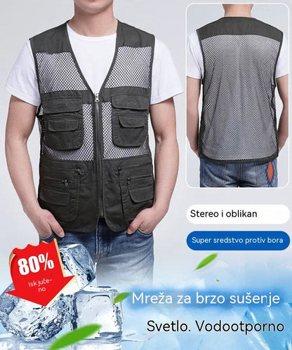 🔥【XL-4XL】Ležeran funkcionalni prsluk s više džepova