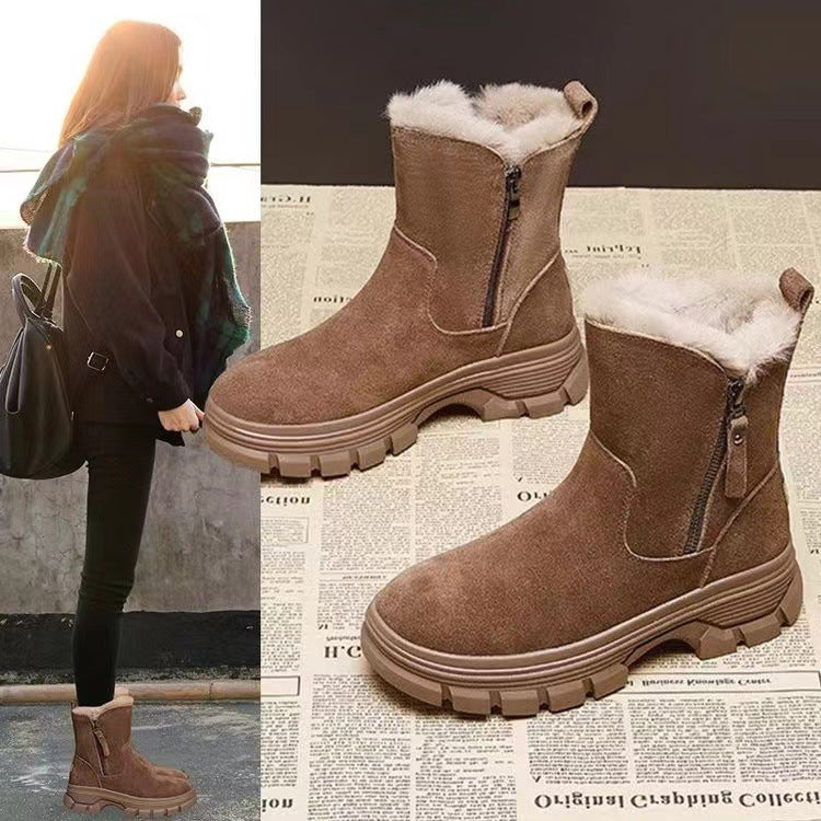 💖⛄️ RABAT OGRANICZONY CZASOWO👢【35-40】Nowa kolekcja jesień-zima 2025, skórzane buty Martin z podszewką, grube i ciepłe.