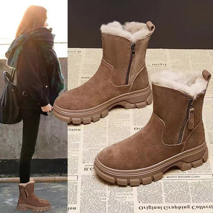 💖⛄️ RABAT OGRANICZONY CZASOWO👢【35-40】Nowa kolekcja jesień-zima 2025, skórzane buty Martin z podszewką, grube i ciepłe.