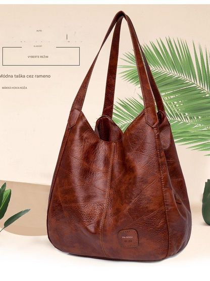 💖👜💖 【50% zľava🔥】2025 nová veľkokapacitná dámska mäkká kožená taška cez rameno