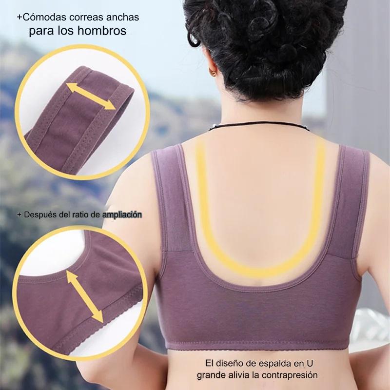 🔥【Paquete de 5】👙✨ Sujetador suave sin aros con cierre frontal: cómodo y transpirable.