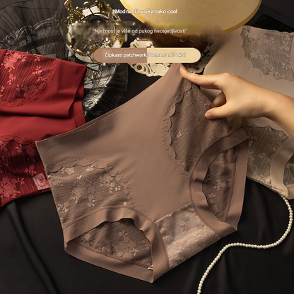 💖💥【Plaćanje pouzećem】 💖【Set od 5 dijelova】 - Ženske bešavne čipkaste gaćice, visoka elastičnost, kontrola i oblikovanje trbuha, podizanje stražnjice