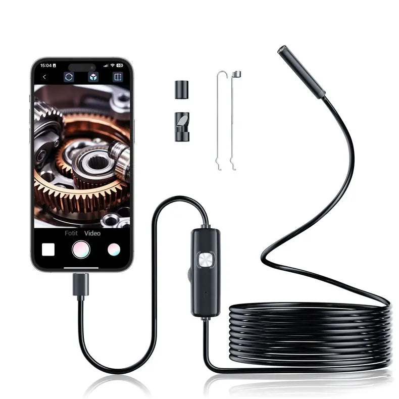📱【Envío rápido】🏆  Nuevo endoscopio industrial de 7 mm con conexión directa a cámara tipo C para teléfonos Android (endoscopio impermeable)