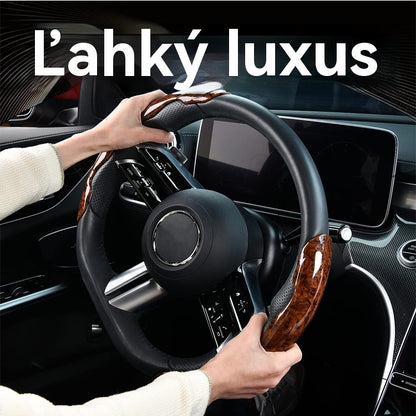 🚗【1 sada 3 kusů 】👍👍Dřevěný protiskluzový kryt na volant auta