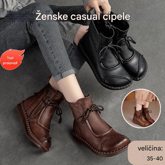 🔥👢【35-40】【50% zľava】✨👍 Nové retro martinské čižmy z mäkkej kože, začiatkom jesene 2025, priedušné a pohodlné