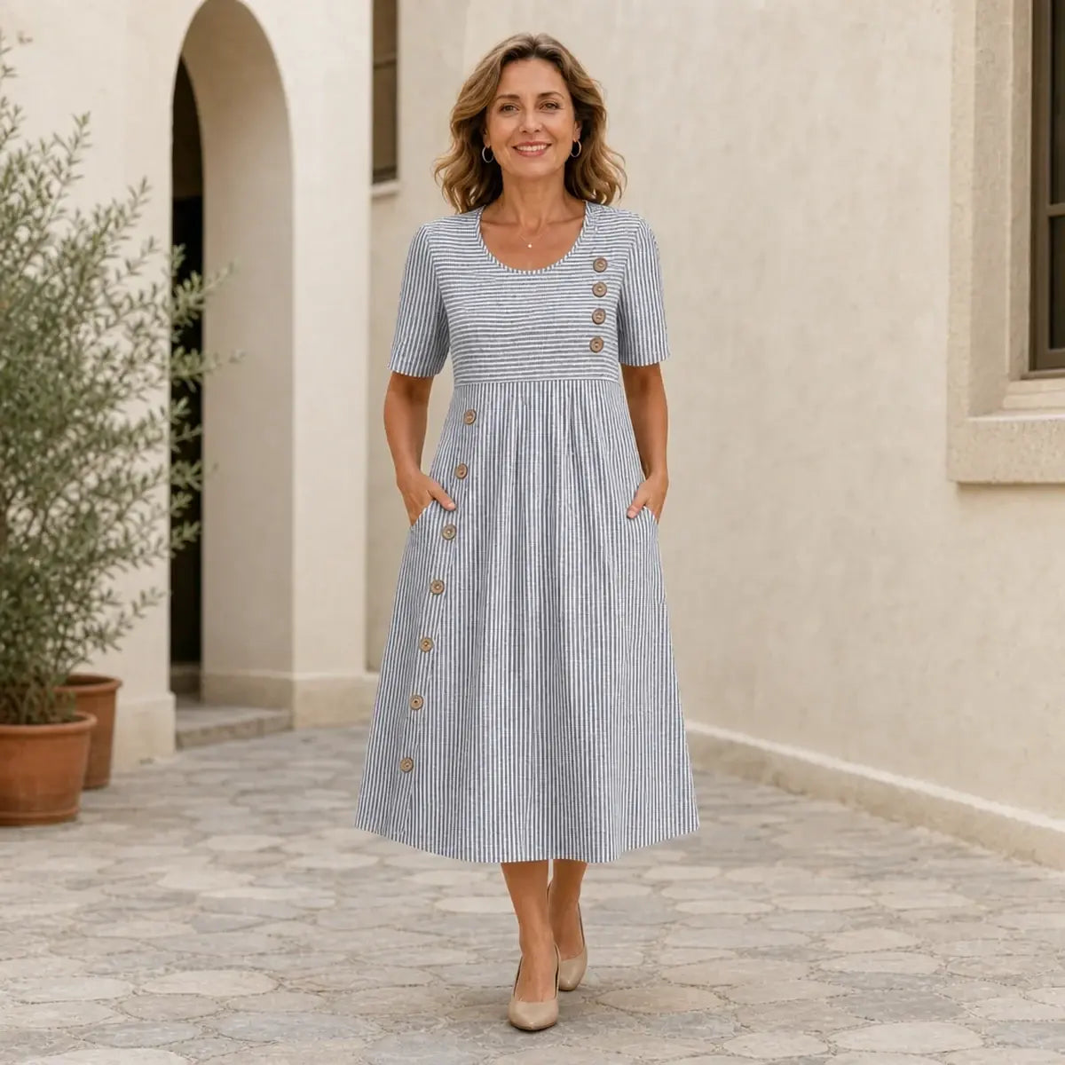 ✨🙌【S-3XL】Vestido de verano cómodo para mujer: sencillo, elegante y casual.