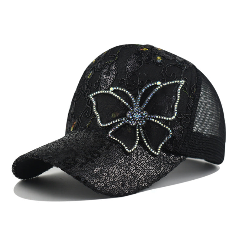 🎁✨🧢 Gorra de béisbol con lentejuelas y pedrería | Brillante y ajustable