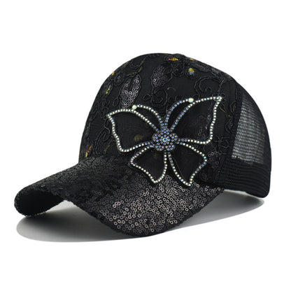 🎁✨🧢 Gorra de béisbol con lentejuelas y pedrería | Brillante y ajustable