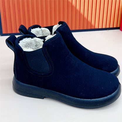 🔥【35-41】👢2024 Zimowe ciepłe kaszmirowe płaskie wygodne, wszechstronne, krótkie buty Buty antypoślizgowe-3847520