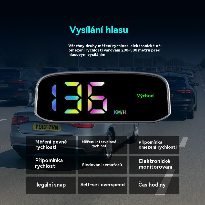 🚗Solární displej tachometru auta.Solární energie, detekce rychlosti, bezpečná jízda, vyhýbání se pokutám
