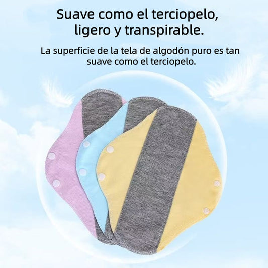 🔥🌈【Compra 2 y llévate 1 gratis】Almohadillas de algodón de grafeno antibacterianas lavables para evitar fugas laterales