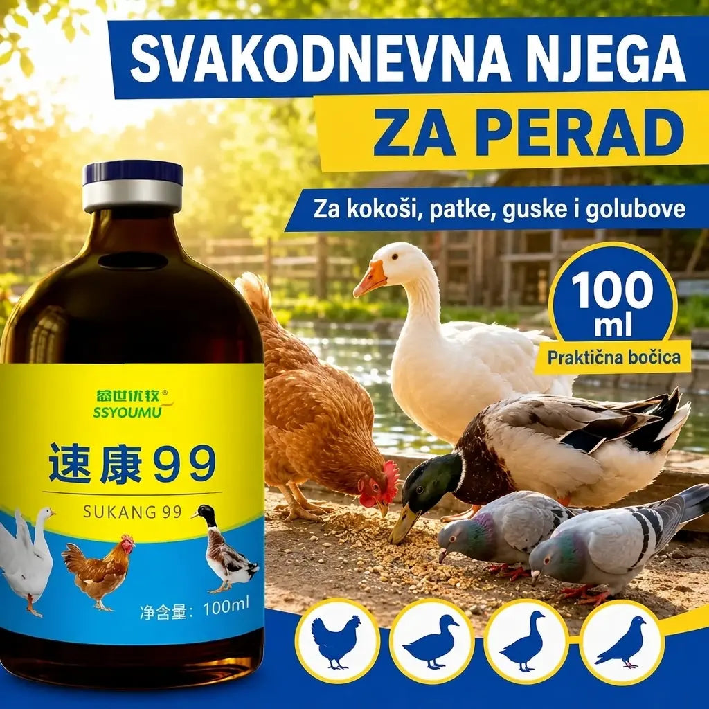 [2 bočice, 23 eura] 💊🐓🦆🕊️ Lijek za ptičju gripu, gubitak apetita, proljev i kašalj kod peradi, pilića, pataka i gusaka. 1 bočica 100 ml.