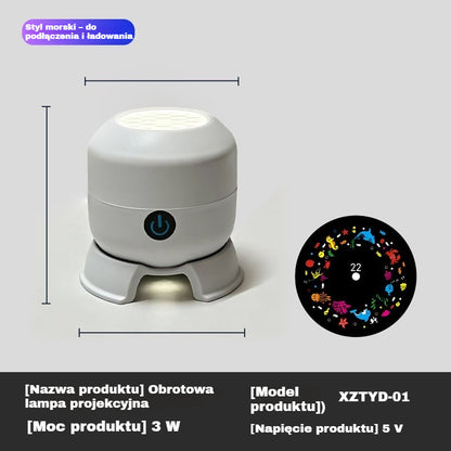 ✨Dynamiczny obrotowy projektor LED✅️【Płatność przy odbiorze obsługiwana】
