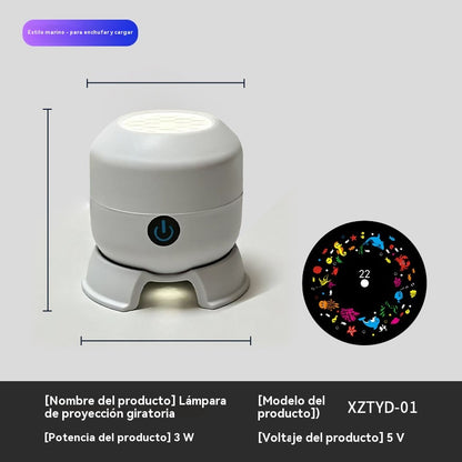 ⛄🔥【¡Oferta limitada al 50%!!】⛄Proyector LED giratorio dinámico，Crea rápido un ambiente festivo decorativo.