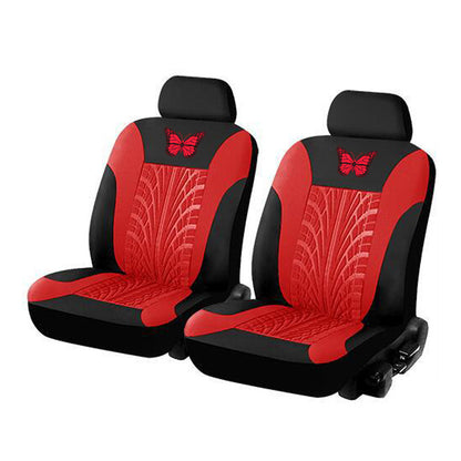 【50% off 】🦋Uniwersalny zestaw haftowanych pokrowców na siedzenia samochodowe w kolorze czerwonym w kształcie motyla-3911934