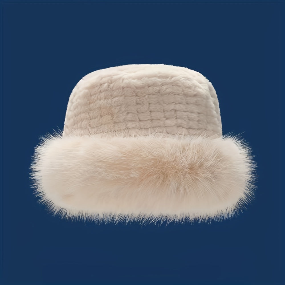 🔥👒 【Nowy produkt, gorąca wyprzedaż】 Zimowa, nowa, modna damska czapka rybacka z ciepłym futrem królika3852192