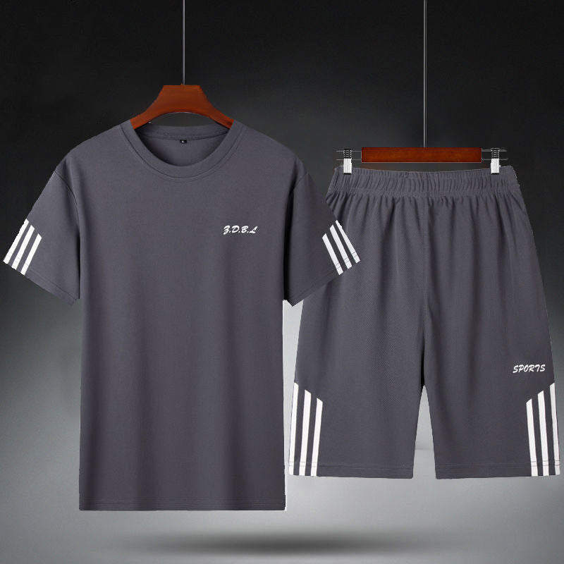 【45-100 kg】Conjunto de verano para hombre, malla transpirable y de secado rápido, estilo moderno, apto para deporte y ocasiones de negocios.