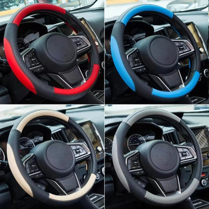 👍🔥Poťah na volant z pravej kože – univerzálny poťah na volant do auta, protišmykový, odolný