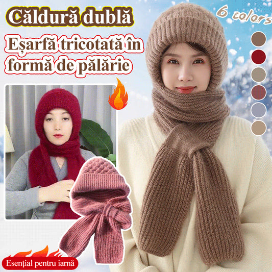 🔥50% ZNIŻKI🔥【Czapka + Szalik】🐏 Wysokiej jakości, przyjemny w dotyku, miękki i wiatroszczelny kaptur oraz szalik z wbudowaną ochroną uszu