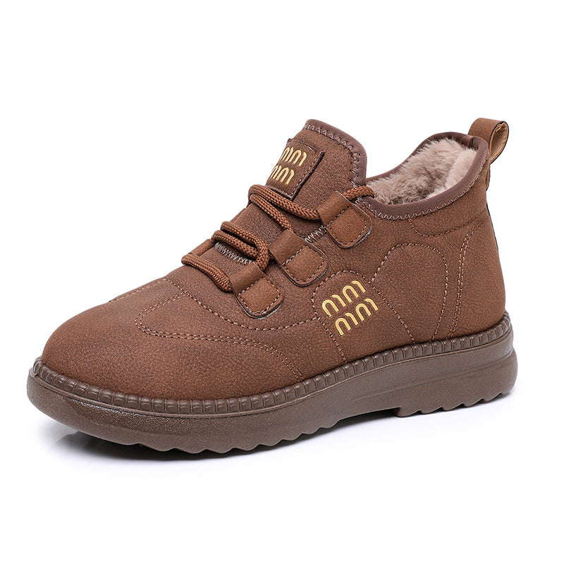 🔥Зима 2026, нов стил кадифени и дебели топли снежни ботуши, удобни и неплъзгащи се дебели подметки, които няма да уморят краката ви【35-41】