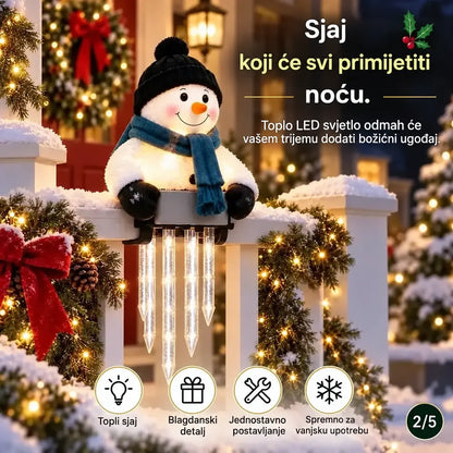☃️WinterGlow svjetleća dekoracija – Snjegović i ledenice