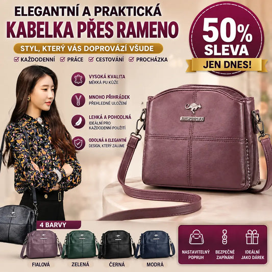 🔥👜👜 Nová kabelka cez rameno z pravej kože, ručne vyrobená v retro štýle, moderná a všestranná.