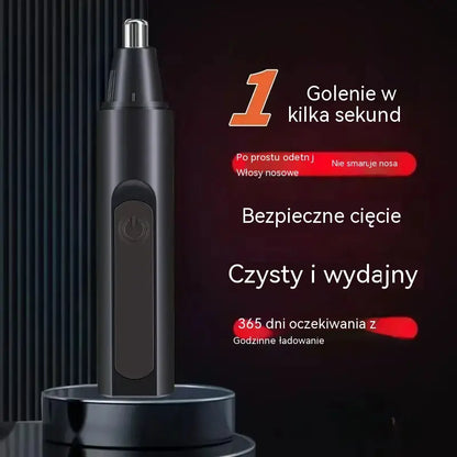 Profesjonalny trymer do nosa i uszu z wyświetlaczem LED – bezbolesny prezent idealny w podróży dla...