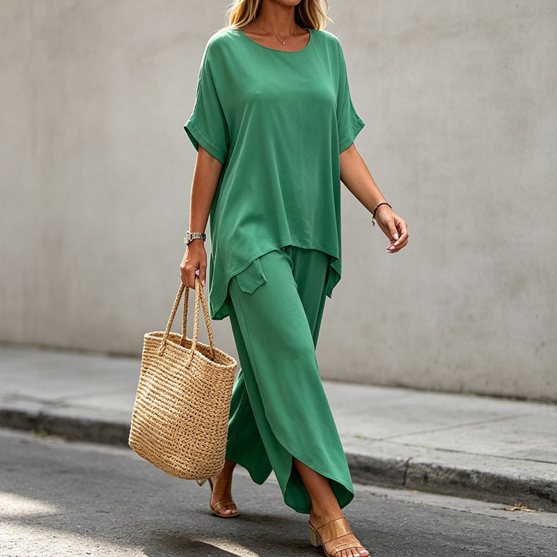 💃💃【S-5XL】 Traje casual de talla grande para mujer 2026 【Top + Pantalones】