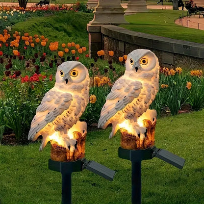 🦉 Dekoracyjna lampa solarna w kształcie sowy - Ciepłe światło do Twojego ogrodu