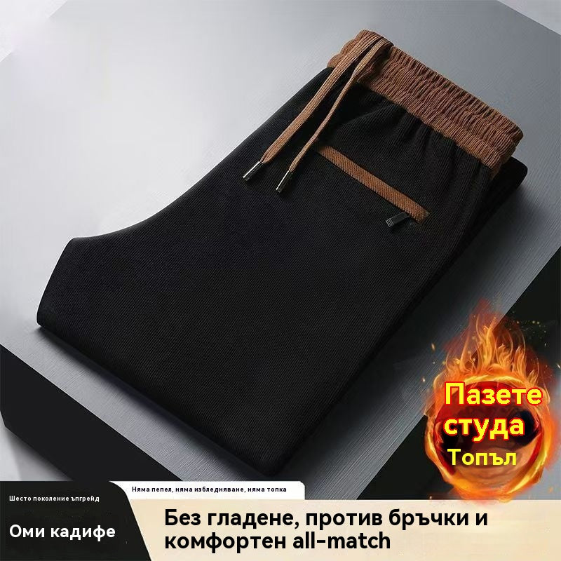 🔥 🔥【50% отстъпка✨】【M-5XL】Мъжки есенно/зимни спортни панталони – универсални, свободна кройка, дебела поларена подплата